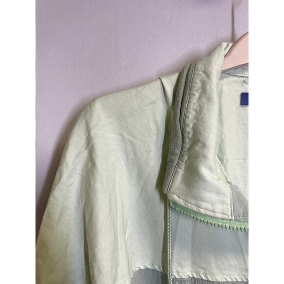 PARADISED Kelsey Track Suit Sporty Zip Jumpsuit Color Block Green Size L $450 - Picture 3 of 13